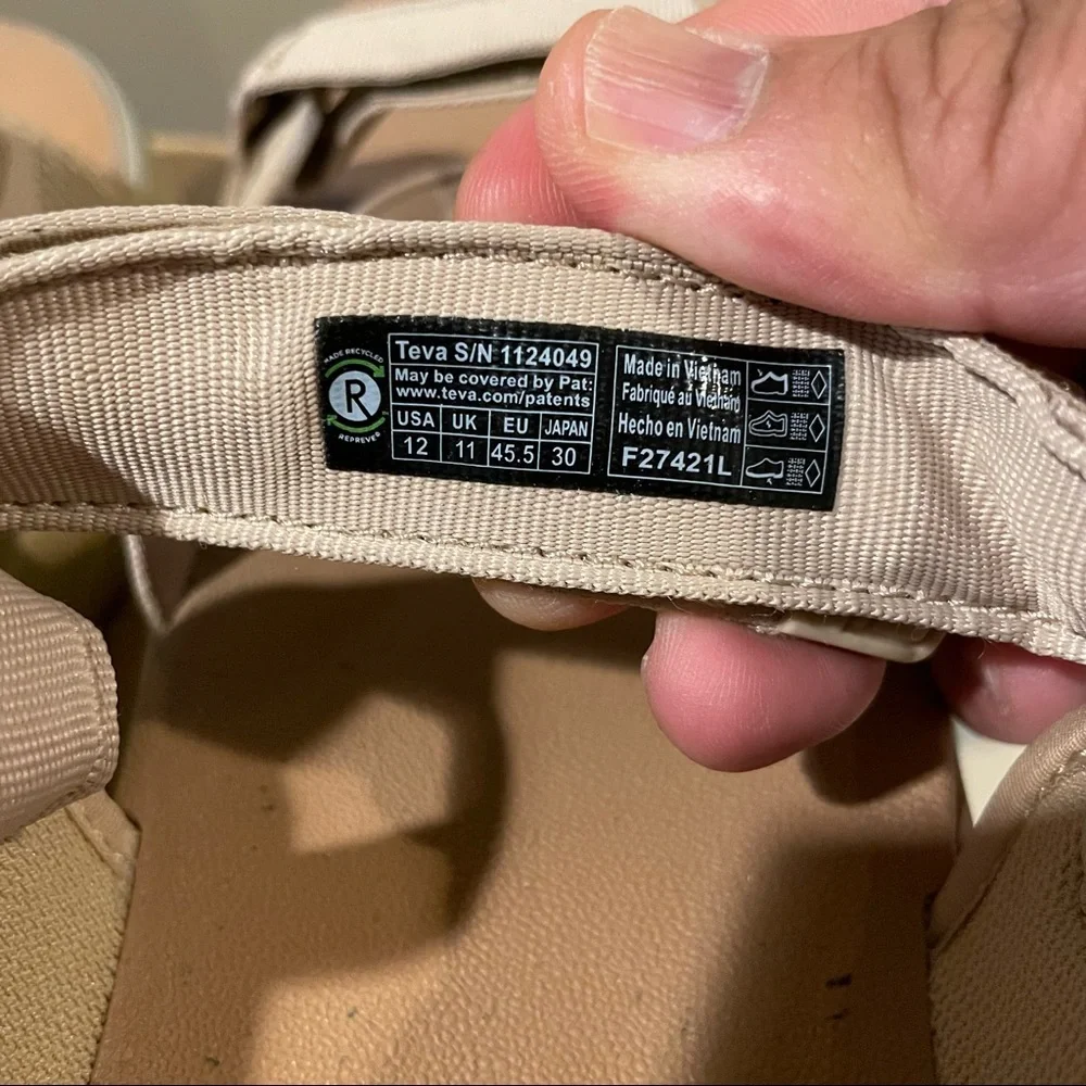 TEVA, Zymic Tan Sandals, Mens 12